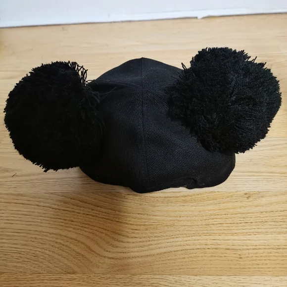 Tokyo Disney Resort Mickey Mouse Pom Pom Hat Black Ears Snapback
